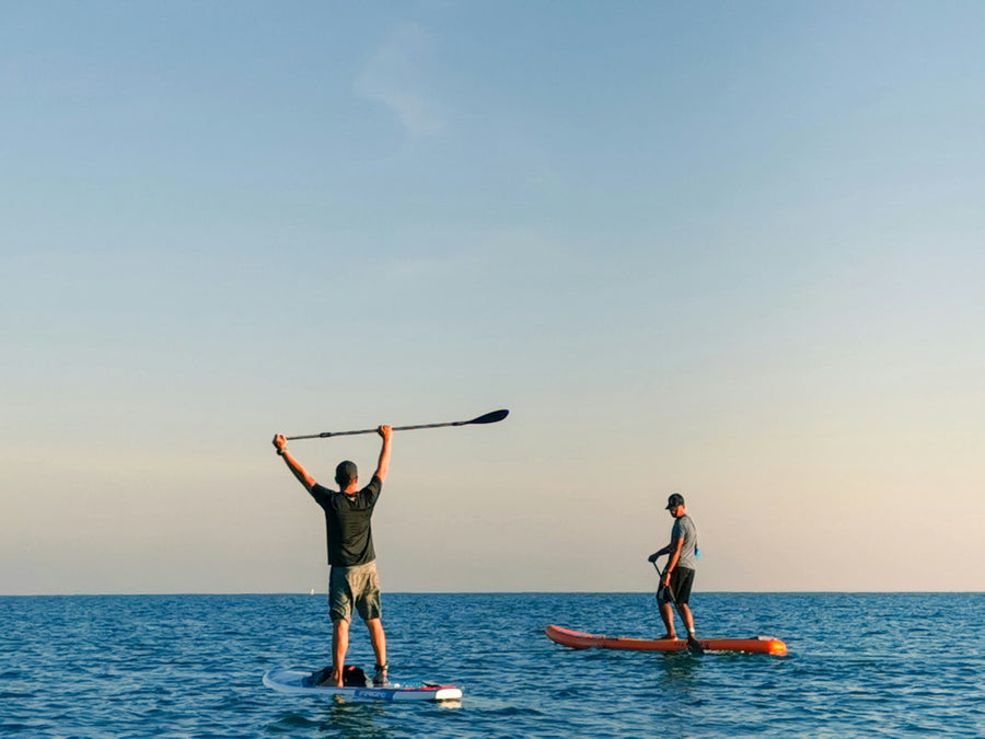 Collection paddle expert Nautiya - deux personnes en stand up paddle longue distance