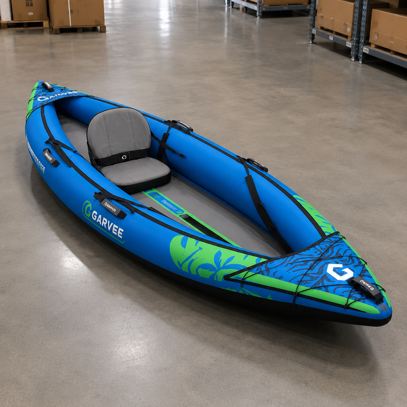 Kayak gonflable Solo 1 place bleu – Nautiya