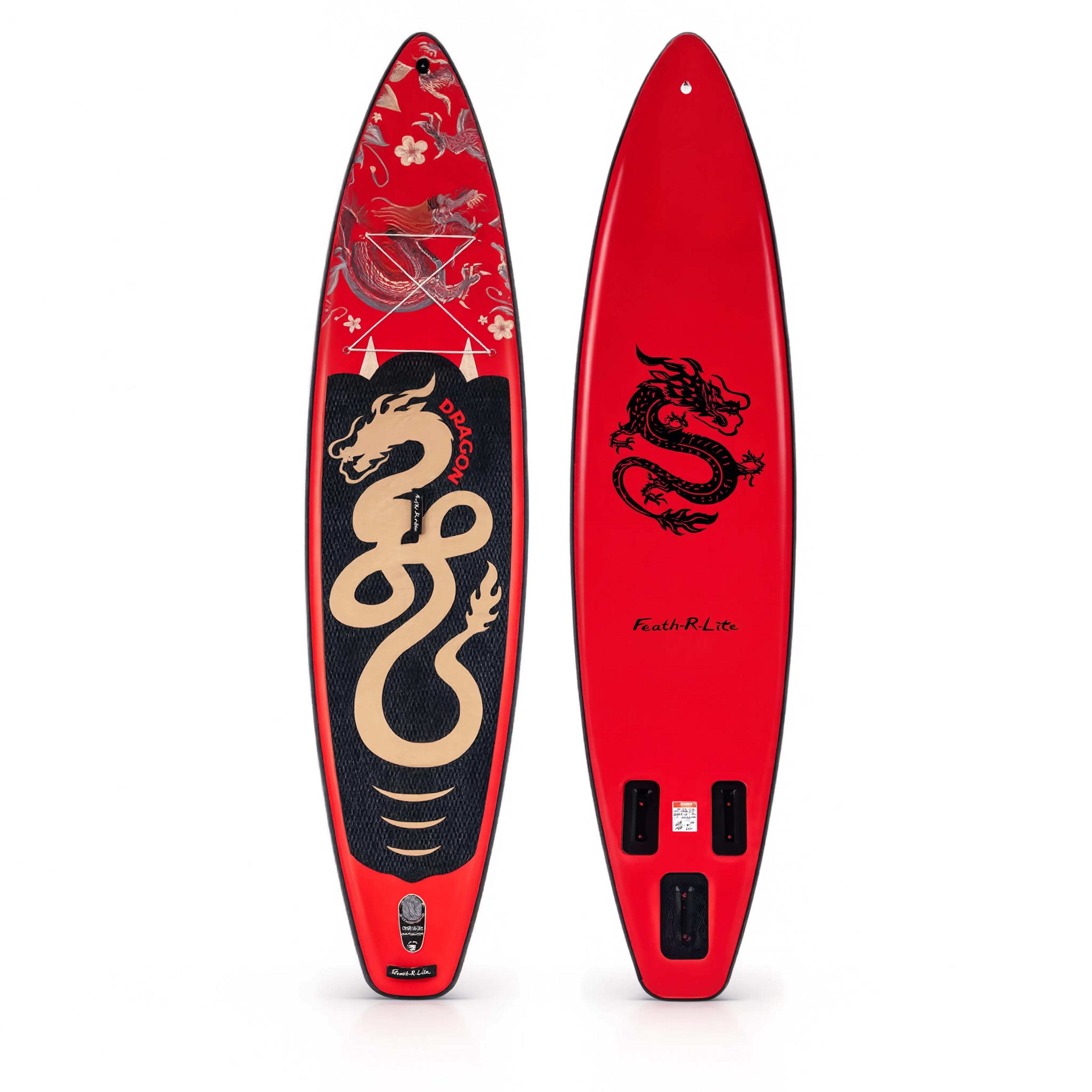 Paddle gonflable Nautiya Dragon rouge, vue produit
